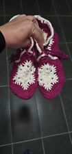 Hausschuhe Haussocken Damen Gr. 42 Echtleder Außensohle  u. warme Innensohle Neu