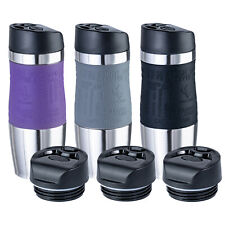 WELLGRO Thermobecher 400ml Extradeckel BPA-frei Isolier Kaffee Becher Travel Mug