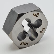 Schneideisen M8 Sechskant Gewindeschneider Schneidmutter Außengewinde HSS