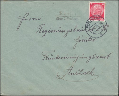 Landpost stempel reusch über - reusch,