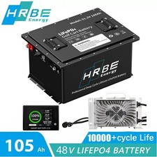 48V 105Ah LiFePO4 Bluetooth Akku Golf Cart Batterie 200A BMS Wohnmobil Boot RV