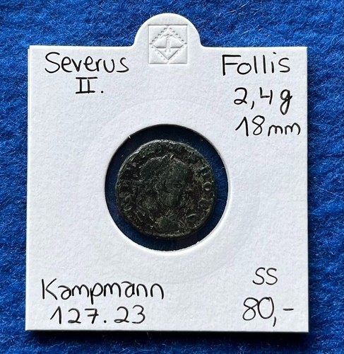 Severus caesar follis - severus, ii.