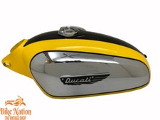 FIT FOR DUCATI 350CC SCRAMBLER CHROME YELLOW BLACK PETROL TANK + CAP