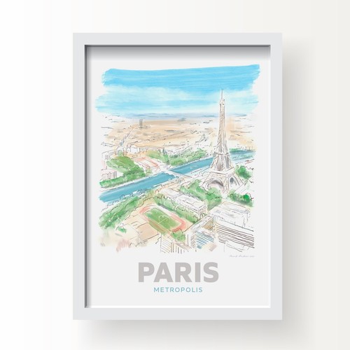 Paris metropolis kunstdruck - metropolis,