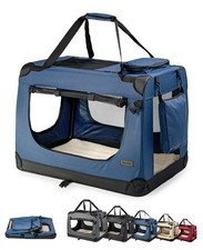 B-Ware: lionto Hundetransportbox Hundetasche Hundebox faltbar M Dunkelblau