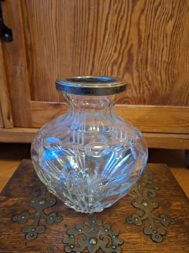 Kristallglas vase mit 835 - kristallglas,