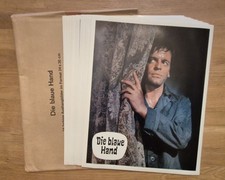 Edgar Wallace DIE BLAUE HAND Klaus Kinski 24 Aushangfotos + A1 + WR + komplett 
