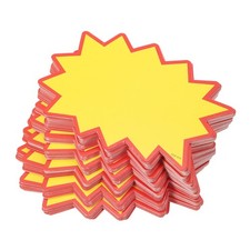 Blanko-Verkaufsschilder mit Stern-Design, 100 x 130mm, Preisauszeichnung, 100stk