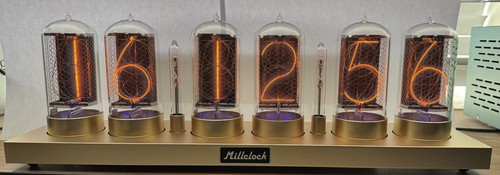 Millclock zin70 nixie uhr - nixie, gold