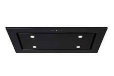 Dunstabzug-Deckenhaube, Schwarzglas, NEU - LED - 925m³/h - Breite: 96cm