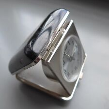 schwarzer DUGENA REISEWECKER, gute Funktion, Etui mit Gebrauchsspuren