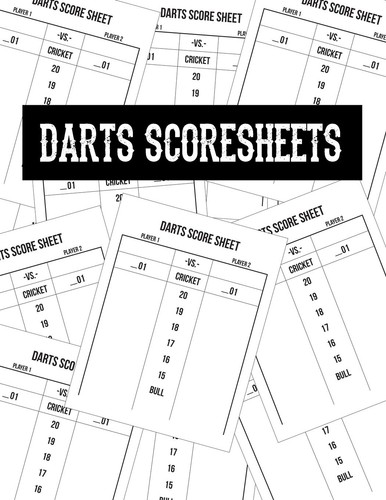 Darts score sheets 100 - score,