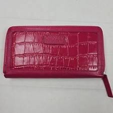 OSPREY LONDON Damen Portemonnaie – Pink – Reißverschluss – Kroko-Optik Geldbörse