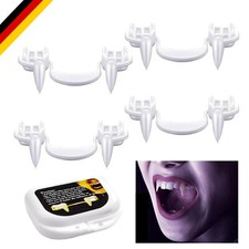 Einziehbare Vampirzähne, 4 Stück, Halloween Kostüm Zubehör für Cosplay