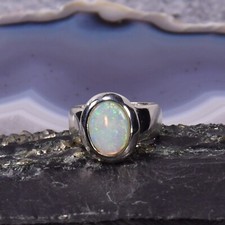 Edelopal Ring, 925er Silber