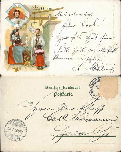 Ansichtskarte litho bad - ansichtskarte,