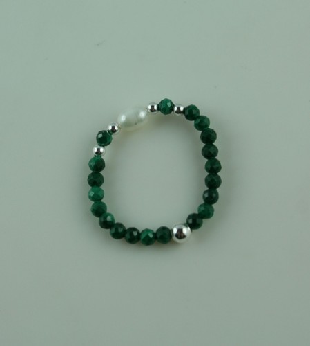 Edelstein perlen ring sterling - perlen,