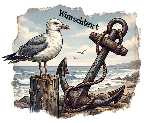 Möwe mit anker - anker,