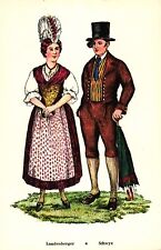 Schweiz, Mann und Frau in Trachtenkleidung, Schwyz, , ca. 20er/30er Jahre