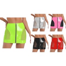 DE Damen Glänzend Minirock