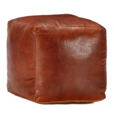 Pouf 40x40x40cm Leder