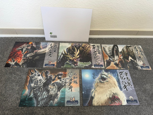Monster hunter rise poster set - monster,