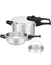 ELO Schnellkochtopf Praktika XL Set 5-tlg. 22 cm Edelstahl Druckkochtopf