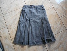 Hucke Falten Rock Wollrock 40 Grau meliert Sehr gut #D0839