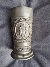 Trinkbecher Zinnbecher antik Studentika Burschenschaftler Gebrauchsmuster 1910