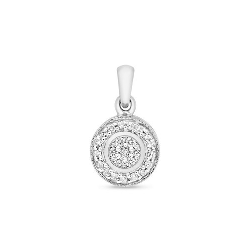 Diamant runder halo anhänger - runder,