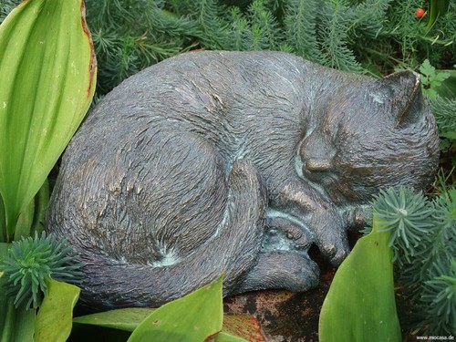 Rottenecker bronzefigur katze - bronzefigur,