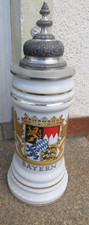 Krug Bayern 1 Liter Joska Zinndeckel Goldapplikation Bierhumpen Porzellan(AW5)