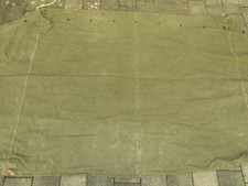 Original US Army Zeltplane Oliv OD WKII 1945 Tent Cover WWII 1. Modell Mint #V