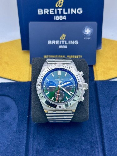 Breitling ab0134 green dial - green,