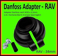 ⭐️ ?% ? 1 x Adapter Danfoss  RAV - 34mm auf Thermostat M30x1,5mm Heimeier usw 