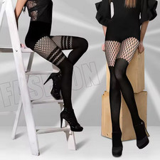 Sexy Strumpfhose Pantyhose Legging Style, Fishnet Cut Out, Schwarz, Size.: S,M,L