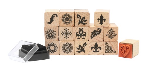 Stempel set ornamente florale - stempel,