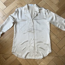beigefarene Seidenbluse, Gr