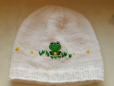 Puppenkram - Puppenmütze kleine Geschenke, besondere Applikation! Frosch