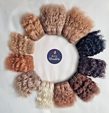 20 g gewellte Puppe Mohair Schuss 1,2-5 m Haarverlängerung | Naturhaar | Perücken Weben