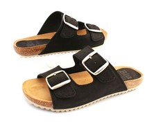 Blu Leder Sandalen Damen