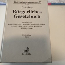 Grüneberg BGB Bürgerliches Gesetzbuch (2022, 81. Auflage)