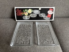 6 Kristallglas Untersetzer + 2 Flache Schalen Annahütte Bleikristall