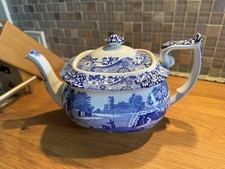 Spode Blue Italian Teekanne ca. 1.3 Liter mit Deckel Top Zustand