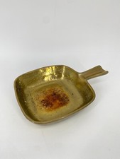 * ZIGARREN SCHENBECHER SCHER QUADRATISCH SCHALE MESSING MASSIV VINTAGE