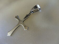 Unisex Edelstahl Gothic Mode Kreuz Ketten Anhänger mit Edelstahl Öse