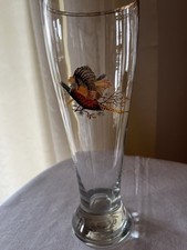 Weissbierglas mit Goldrand und abgebildeten Fasan, 0,5 Liter