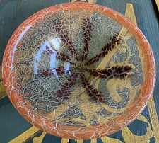 Art Deco WMF Ikora Glas Schale  Ø 24 cm Karl Wiedmann Studioglas Top Zustand!