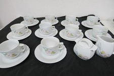 Winterling Kirchenlamitz  10 Kaffeetassen mit Untertassen  Blumen Milch - Zucker