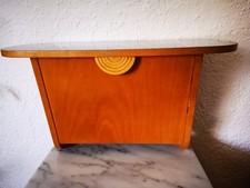 Mid century WandKonsole Hängeschrank Regal  mit schwarzer Resopalplatte 50 /60 e